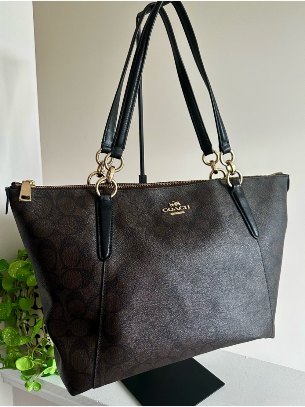 Coach Ava Signature Monogram Tote